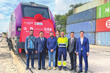 Freight train makes history with Spanish stop